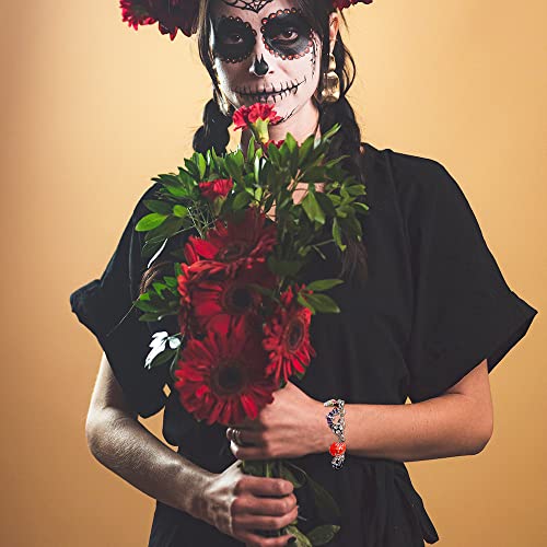 Madison Tyler Halloween Charm Bracelets for Women | Adjustable Bracelets | Pumpkin Spider Bats Spider Web Witch Hat Ball Bead Candy Corn | Halloween Holiday Party Gifts4