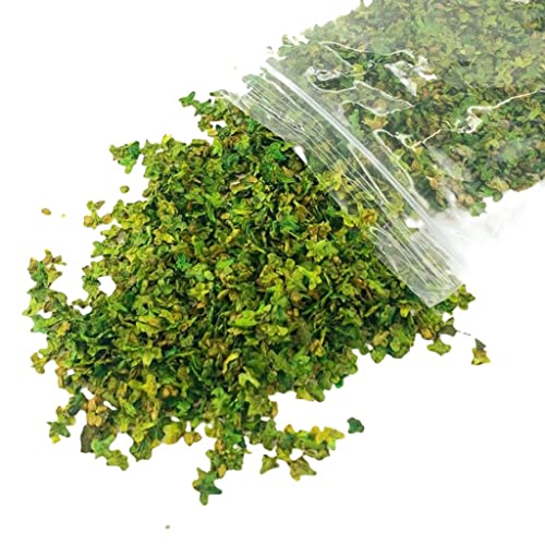 Colcolo 33ml Micro Paisaje Hojas Modelo Hierba Mechones de Arena Diorama Ferroviaria Accesorios Hoja para Jardín de Hadas Adornos de Bonsá, Verde B