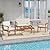 RELAX4LIFE Wood Patio Furniture Set - 4-Piece Acacia Conversation Outdoor Furniture w/Chairs, Loveseat, Coffee Table, Back & Seat Cushions, Wooden Sectional Sofa Set for Porch Pool Garden Backyard (1)