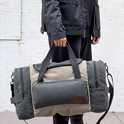 Image of Mona B 35L Travel Duffle Bag for Men and Women with Adjustable Shoulder Strap - Black