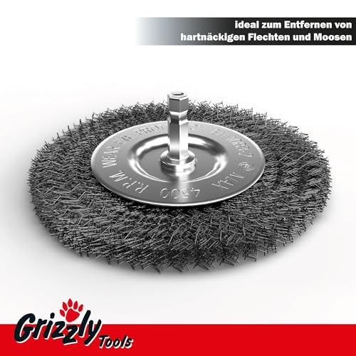 Fugenbürste Metall Ersatzbürste Metallbürste | 2-teiliges Unkrautbürsten-Set für Grizzly Tools Fugenbürste EFB 400 401 402 403 404 | passend für AFB 18 Li AFB 18 Lion AFB 1810 Lion Set