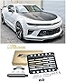 Extreme Online Store Replacement for 2016-Present Chevrolet Camaro RS SS ZL1 | EOS Plate Version 1 Front Bumper Tow Hook License Plate Relocator Mount Bracket Tow-409 (Mid Size)