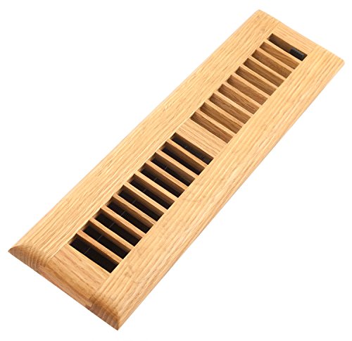 Accord AOFROLL212 Floor Register with Oak Louvered, 2-Inch x 12-Inch(Duct Opening Measurements), Light Finish