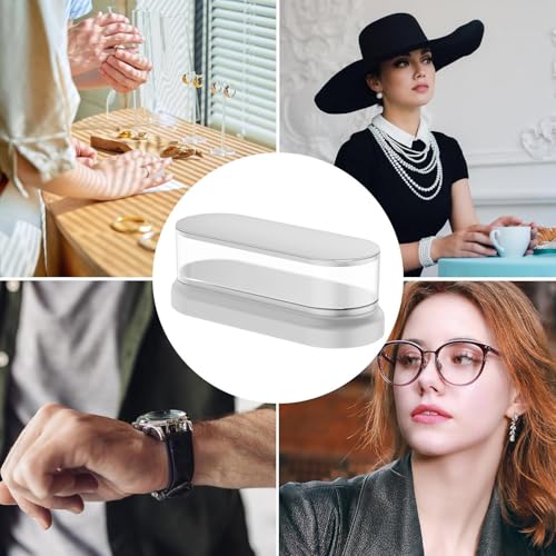 Limpiador ultrasónico, limpiador ultrasónico de anillos | Limpieza de joyas eléctrica | de lavado multifuncional de vibración para gafas, reloj, pendientes, pro - imagen 5