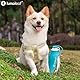 LumoLeaf Hundewasserflasche für Spaziergänge, tragbarer Wasserspender mit faltbarem Blatt-Napf – Leichte Reise-Flasche für kleine & mittelgroße Hunde, 590 ml