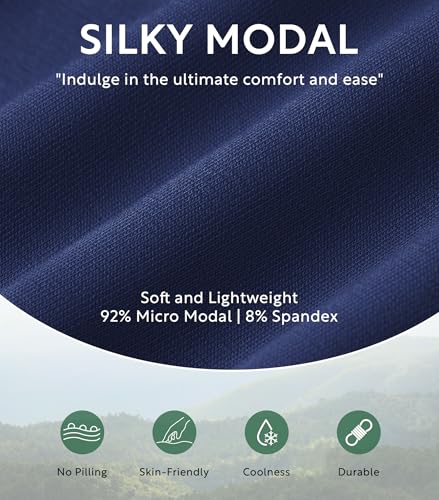 David Archy Mens Underwear Boxer Briefs Micro Modal Ultra Soft Moisture Wicking Seamless Underwear For Men 4 Pack thumb #2