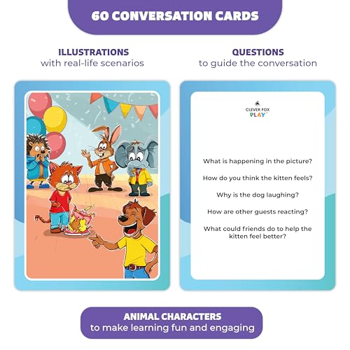 Who What Why Conversation Cards for Kids – Learning Materials for Social Skills, Emotional Intelligence & Critical Thinking – Speech Therapy Resources, Articulation & Sequencing Card Game, Ages 4+ - Image 5