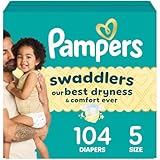Diapers Size 5, 104 Count - Pampers Swaddlers Disposable Baby Diapers, Enormous Pack