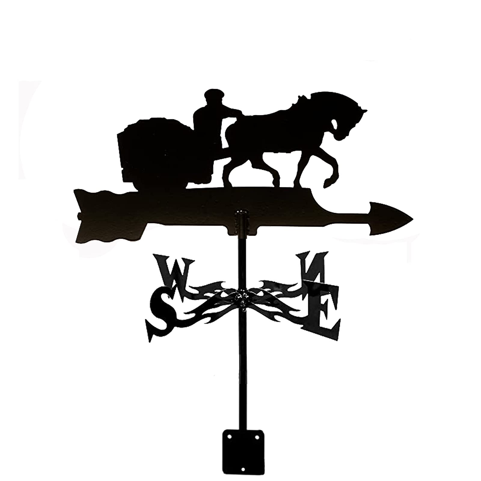 WIQUYBML Weather Vanes Wind Vane Stainless Steel Direction Indicator Weathercock with Anti-Rust Coating for Outdoor Decor/Horse/35 * 50Cm