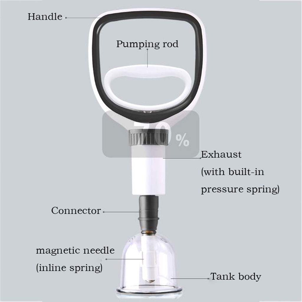 FOOJO Schröpftherapie-Set – Vakuum-Saugnäpfe, 24 Stück, stacheliger, magnetischer Handmassageball