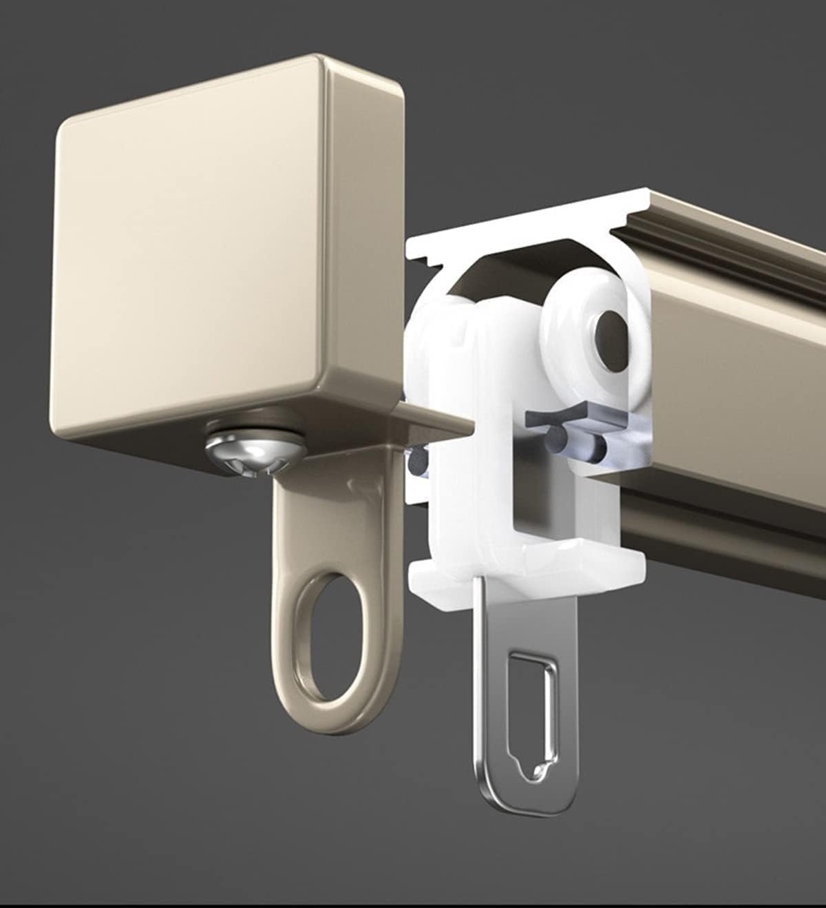 Kit binario per tenda da soffitto in alluminio per tenda scorrevole per divisorio o privacy in ufficio
