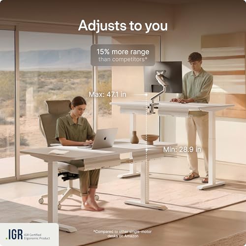 Electric standing desk adjustable