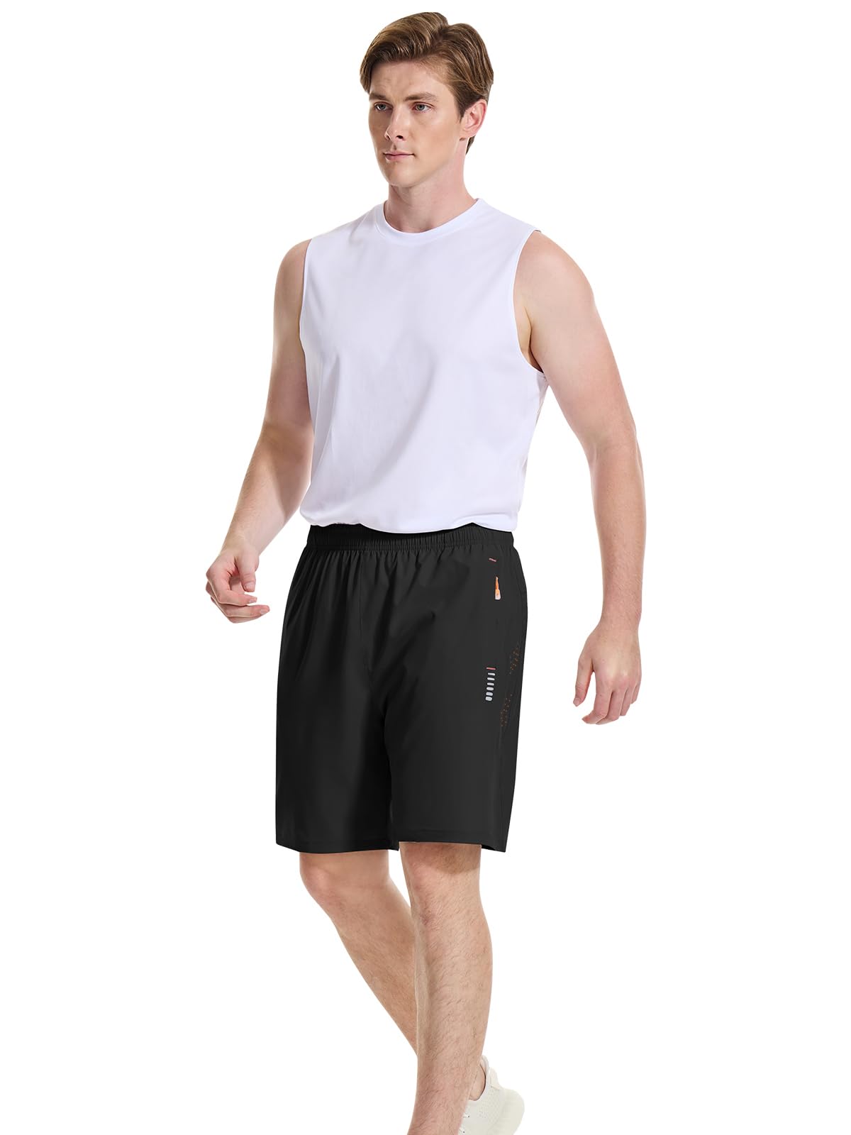 CIMIC Shorts de Sport pour Hommes avec Poche Zippée Respirant et à Séchage Rapide Running Fitness Tennis - 5