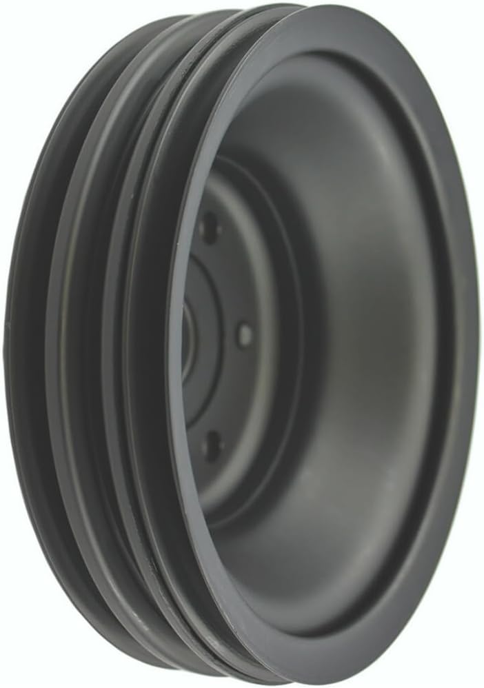 Pirate Mfg Double/Triple Groove Pulley Kit, Fits Chevy SBC Long Water Pump, Black Steel, 283-350 V8