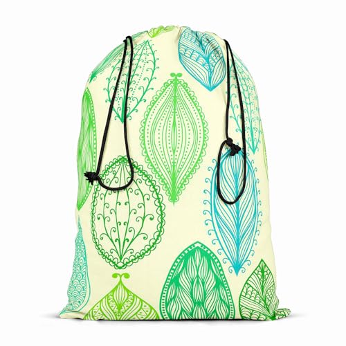 Image of ArtzFolio Vintage Ornate Leaves | Reusable Sack Bag | Bag for Gym, Storage, Vegetable & Travel