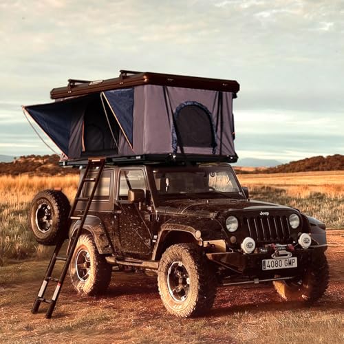 Jiadrooe Rooftop Tent Hard Shell - Outdoor Car Camping 2-3 Person Truck, Sedan, SUV, Waterproof,...