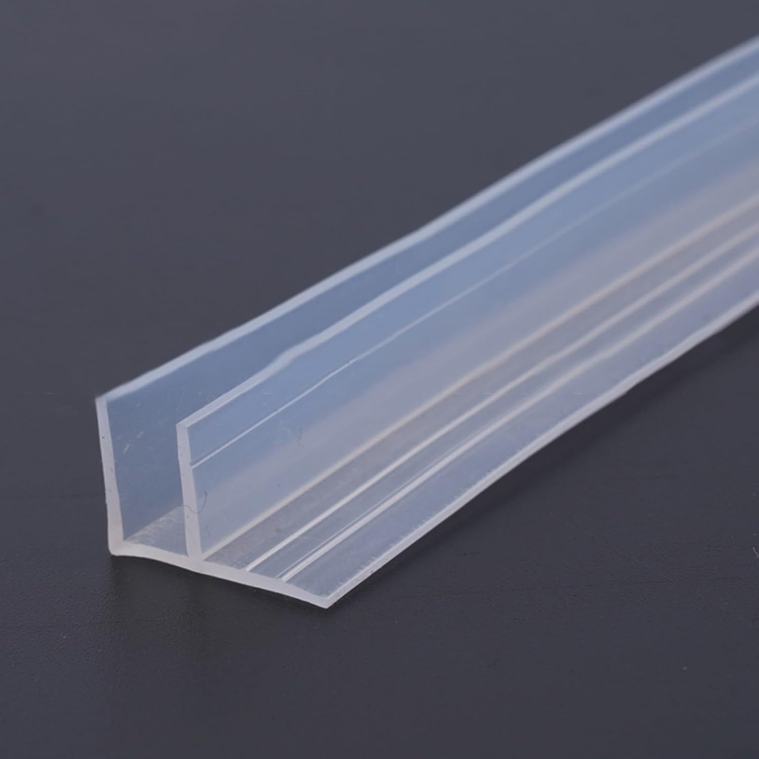 Transparent Shower Door Seal Strip Frameless Shower Glass Door Rubber Side Seal Strip Sweep for 6mm for GLASSDOOR Bathroom Hardware 2M Length F-Type(1 PCS)
