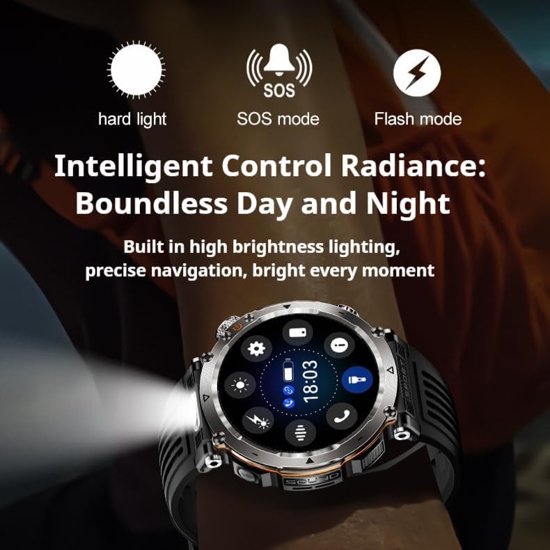 AiBaoQi HT30 Smart Watch flashlight feature