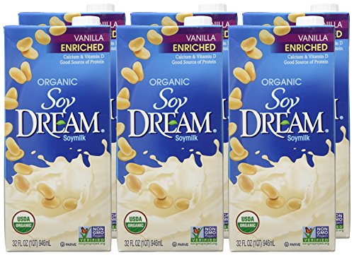SOY DREAM Enriched Vanilla Organic Soymilk, 32 fl. oz. (Pack of 6)