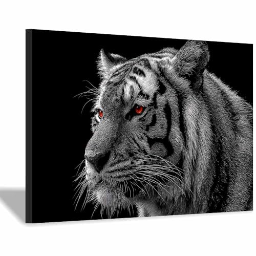 Tableau sur toile tigre déco murale salon moderne peinture imprimée HD encadrée 70x100