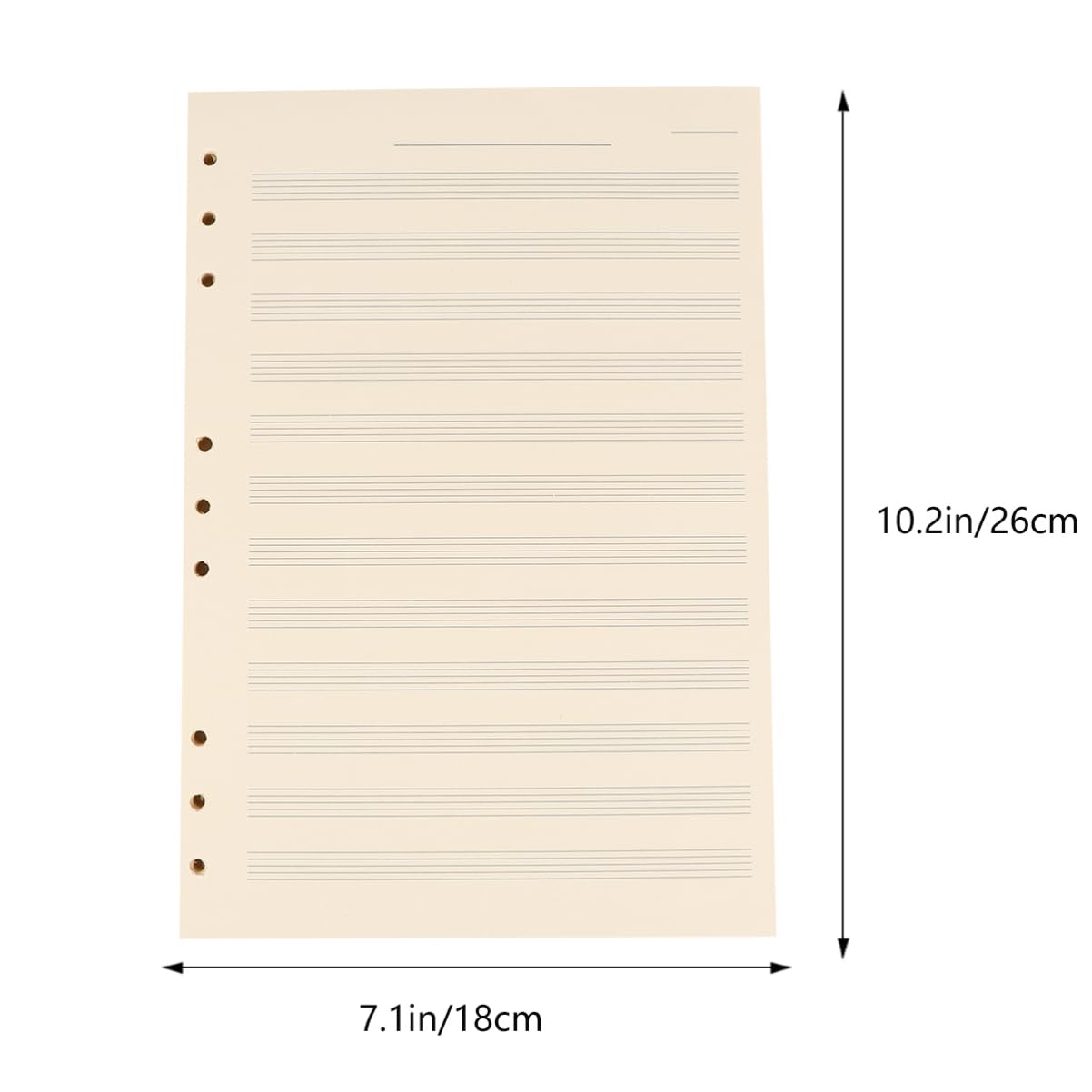 STOBOK Ricarica Per Spartiti Musicali 100 Fogli Carta Manoscritta a Fogli Sciolti 2mm 12 Righe Per Musicisti e Studenti Carta Composizione Musicale