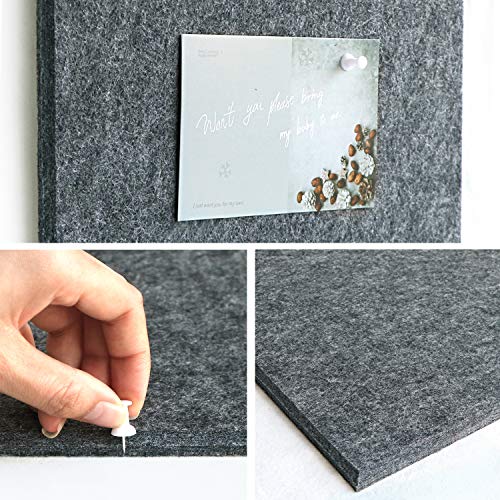 Yoillione Felt Pin Board For Bedrooms Offices Home, Bulletin Boards Square Notice Board White Memo Board, Diy Hexagon Cork Board Tiles Self Adhesive Pinboard For Wall Hecorative With 30 Push Pins #TOP6