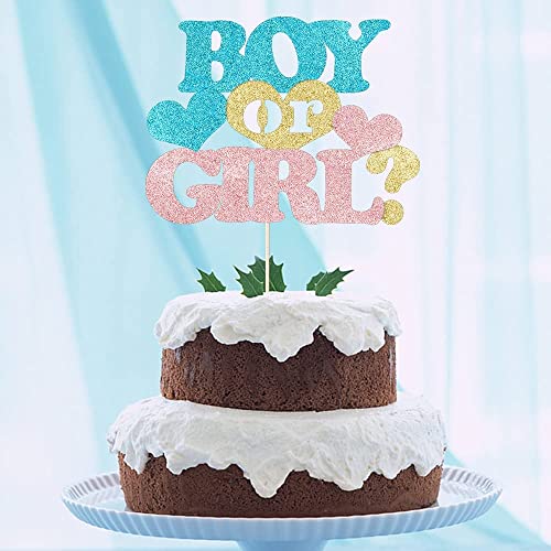 Kaoenla Boy Or Girlcake Topper,-Baby Showers Cake Topper, New Baby Gender Reveal Party Cake Decorations For Photo Booth Props #TOP1