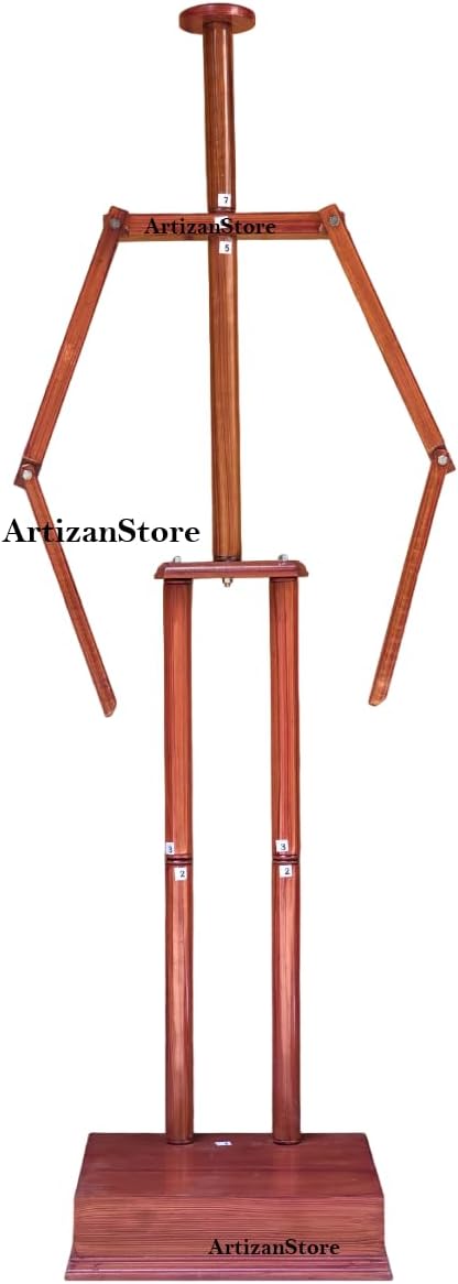 ARTIZANSTORE Medieval Full Suit of Armor Wooden Display Stand Knight Medieval Times Costume Display Stand Full Size