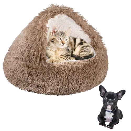 SHJOEE Flauschig Hundebett Muschelform Katzenbett Warm Tierbett Haustierbett Waschbar Hundesofa Katzensofa Plüsch Hundekorb Katzenkorb Weich Hundekissen Katzenkissen Gemütlich Hunde Katzen Schlafplatz