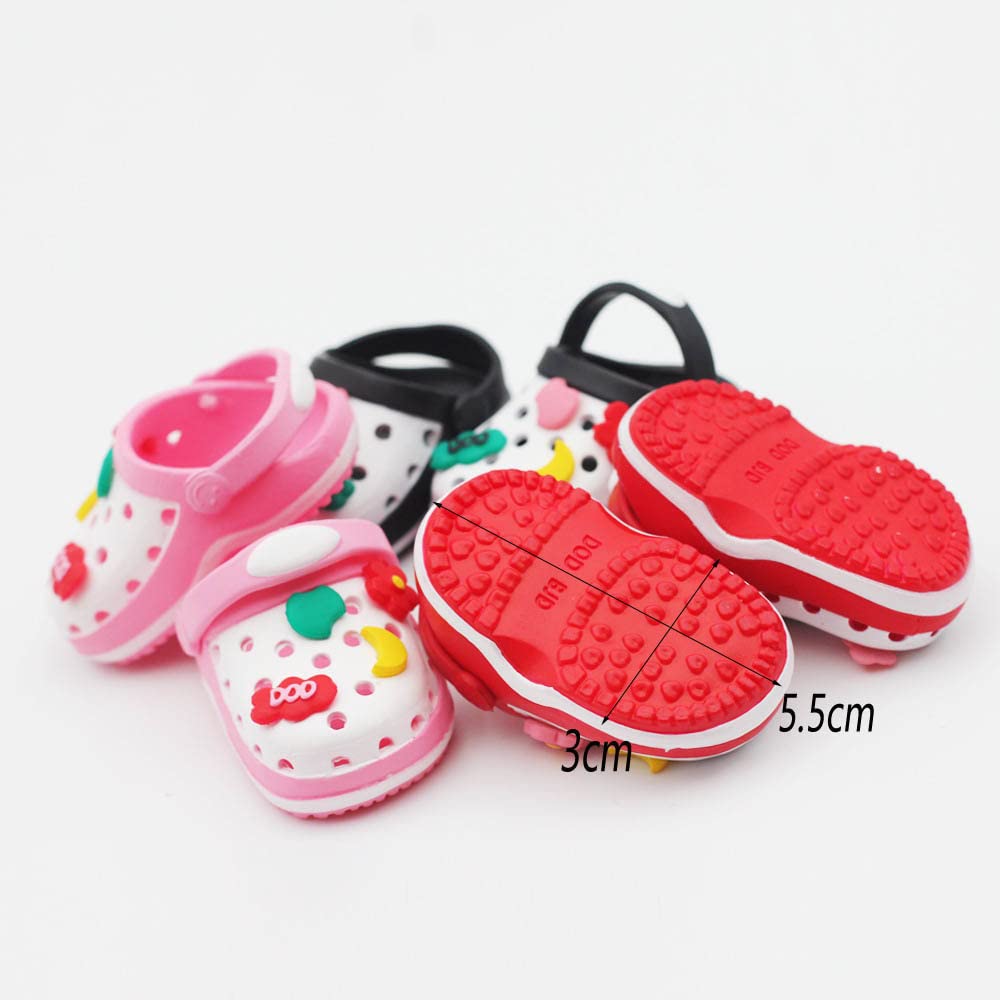 Niannyyhouse Plüschpuppen-Schuhe, Hai-Sandalen – 20,3 Cm, Weich, Gefüllt, Rosa, Für 20 Cm Puppen