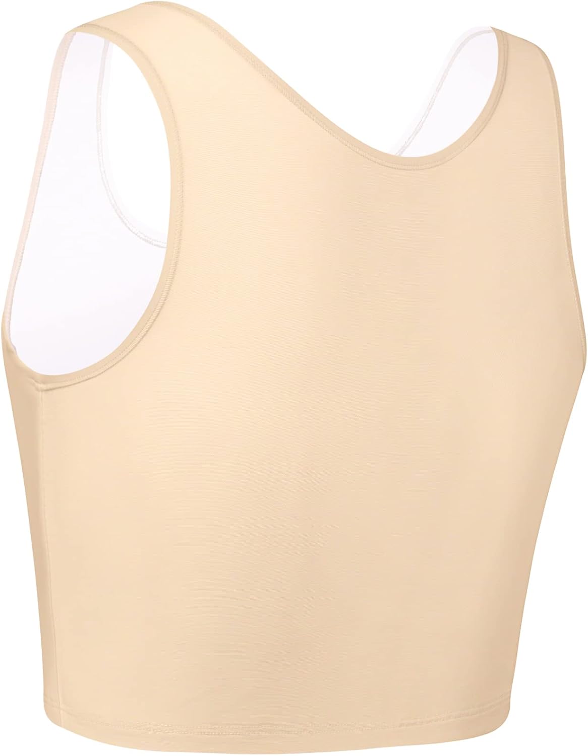 XUJI Transgender FTM Zip Up Breathable Half Chest Binder - Image 3