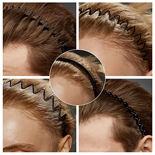 Dimuge Metal Headband Black Head Bands For Men And Women, Spring Fashion, Simple Non Slip Summer Accessories Are Great Choice For Face Washing, Sporting Outdoor And Many Hairstyle (6Pcs) #TOP4