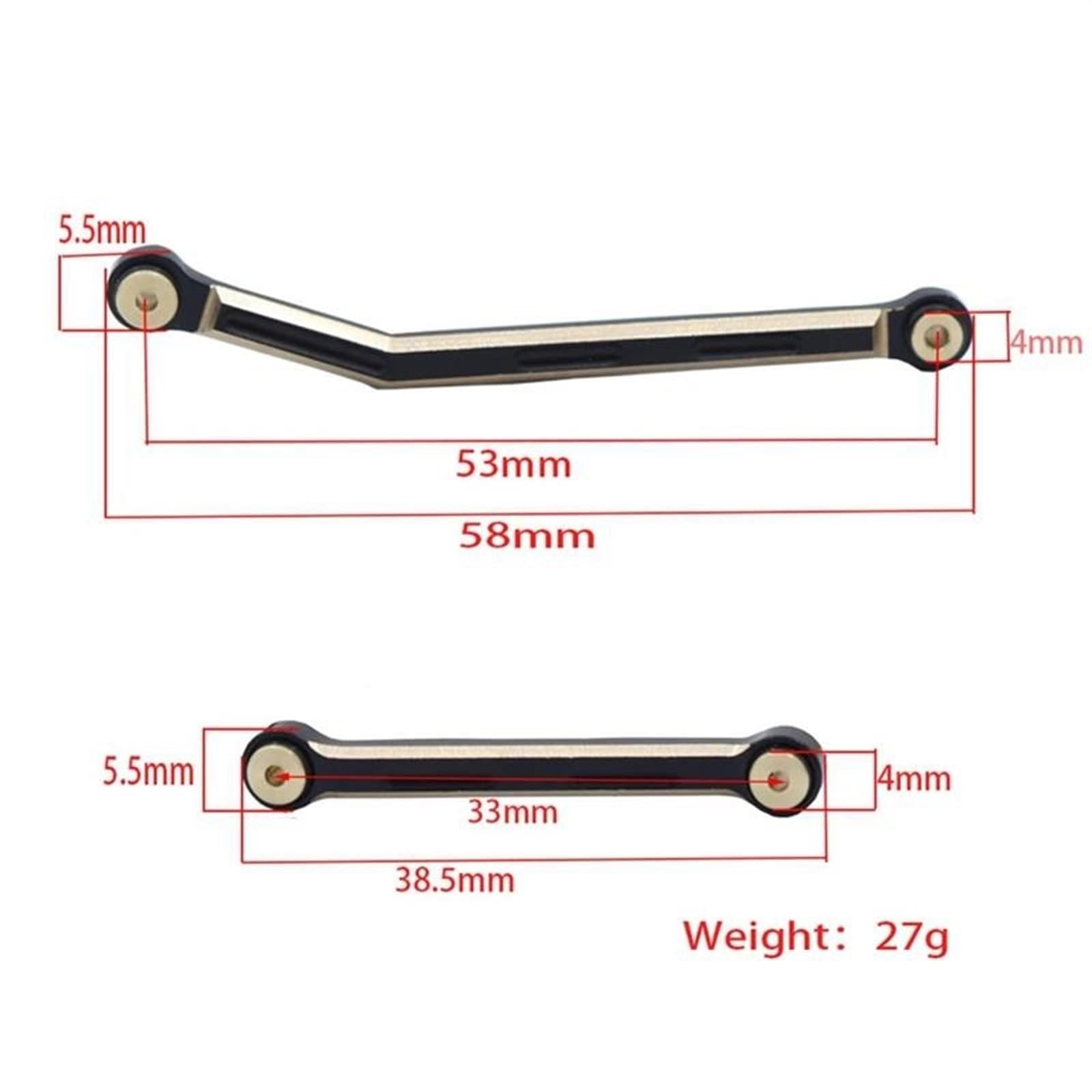 Varilla de Tracción para AXIAL AX24 1/24 Coche Trepador De Control Remoto Piezas Mejora Repuesto 8 Uds Juego Enlaces Chasis Metal Varilla Enlace RC