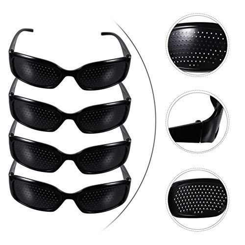 EXCEART 4 Peças Leves Pinhole Óculos Corretivos Óculos de Proteção Full Frame Pretos