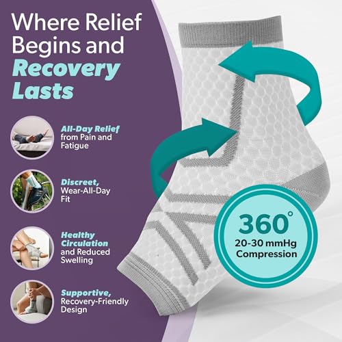 Image of BraceAbility Athletic Ankle Compression Socks for Men or Women - Toeless Running Ankle Brace Support Sleeves for Sports, Workout, Plantar Fasciitis, Achilles Tendonitis, Foot Pain Relief (XL - Teal)