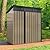 AirWire 5x3 FT Outdoor Storage Shed, Garden Shed with Updated Frame Structure and Lockable Doors, Metal Tool Sheds for Backyard Garden Patio Lawn,Brown