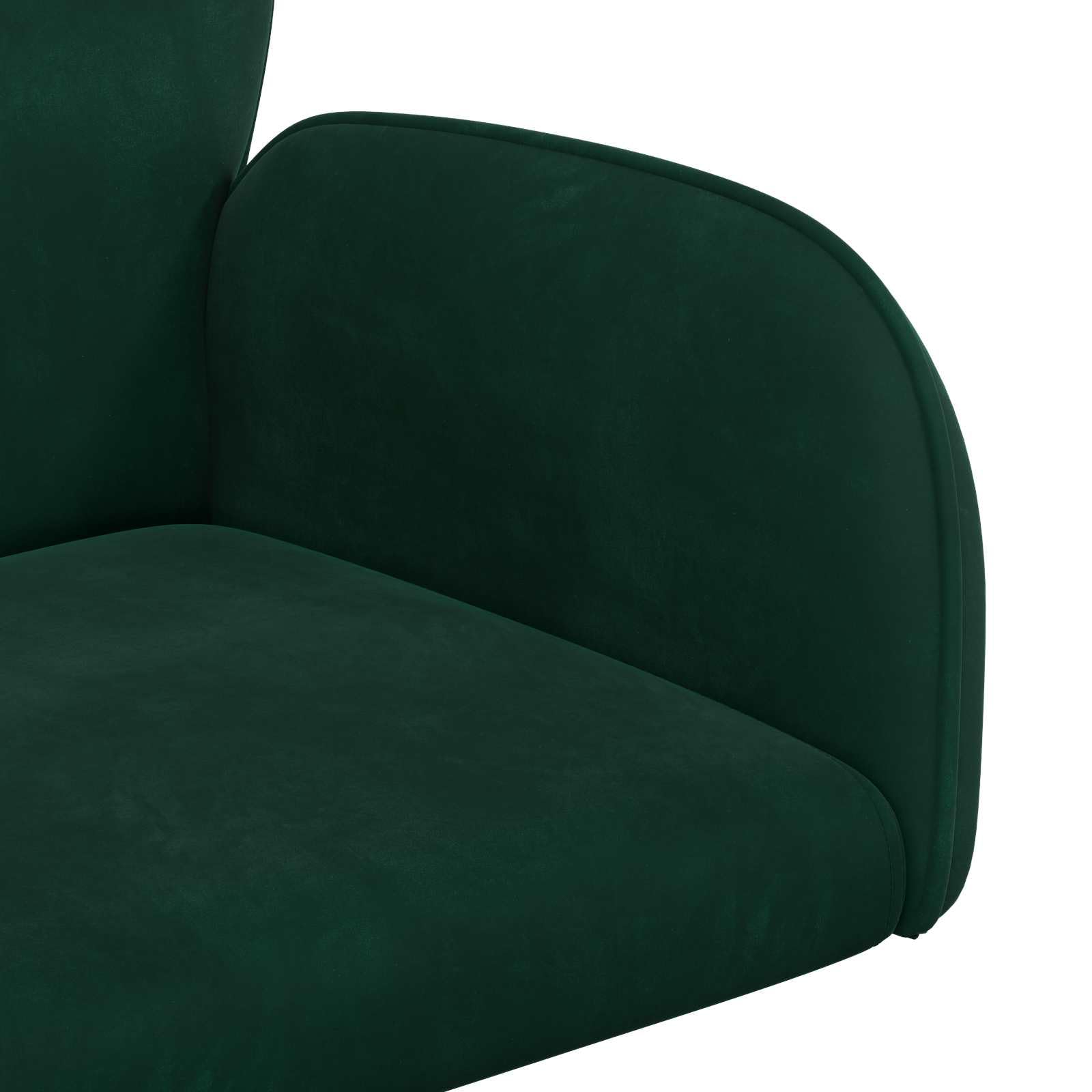 Juego de 6 sillas giratorias de terciopelo verde oscuro con marco de metal, 54 x 55 x 90 cm, altura regulable, rotación de 360 grados, para oficina en casa, respaldo ergonómico y reposabrazos