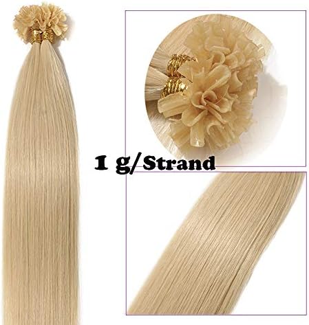 18" SEGO Nano Ring Tip Hair Extensions Real Human Hair [1g*50Strands] #12/613 Golden Brown&Bleach Blonde Micro Loop Beads Pre Bonded Remy Hair Straight (50g)
