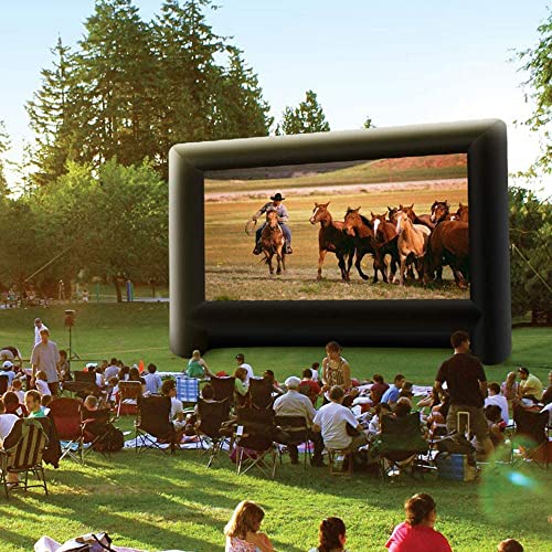 Image of XHYCPY 20ft Inflatable Projector Screen for Outside Inflatable Movie Screen Outdoor with Air Blower Storage Bag, Easy Set Up Blow Up Screen for Backyard Movie Night, Theme Parties, Celebrations