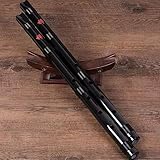 Jinchuan 尺八 和楽器 初心者向け 1尺8寸 真竹 桂竹 練習用 無地 黒 木色 (ブラック)