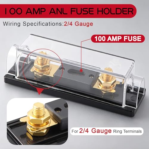 Image of 4 Gauge Dual Amp Subwoofer Wiring Kit with Power,RCA,Speaker Wire for Audio