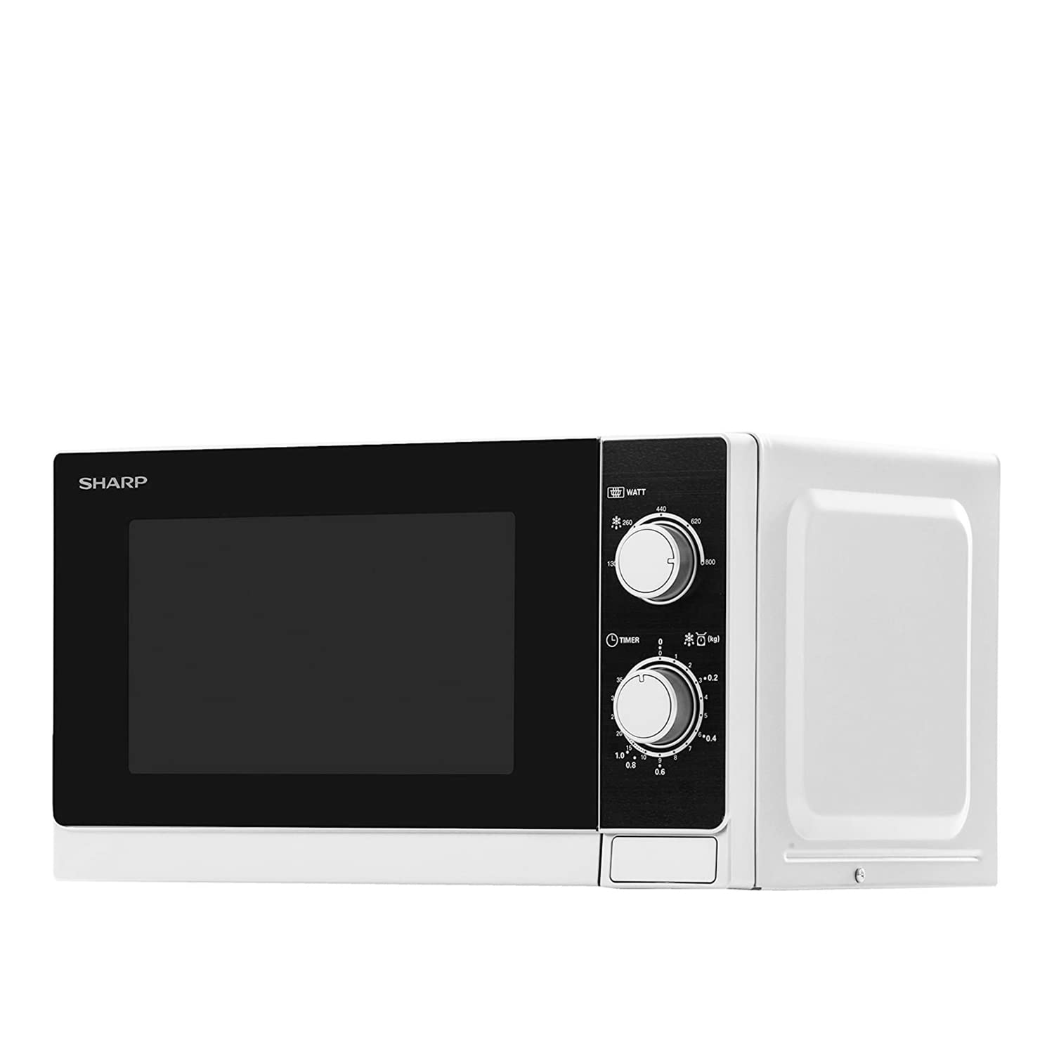 Sharp R-600WW Blat mikrofalowy kombinowany 20L 800W czarny, biały mikrofalówka - mikrofalówka (blat, mikrofalówka kombinowana, 20 L, 800 W, obrotowy, czarny, biały)