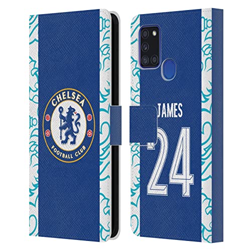 Étui portefeuille Chelsea FC Samsung A21s 2020, protection complète et rangement de cartes.