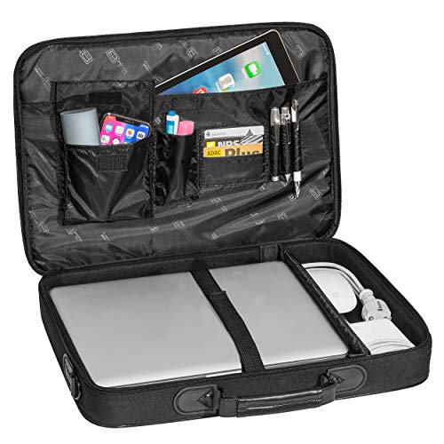 Housse pour ordinateur portable 20,1 pouces PEDEA noire avec sacoche à bandoulière et cadenas