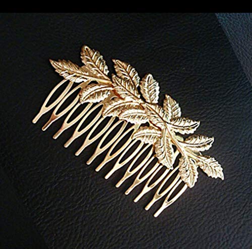 Pettine per capelli foglia d'oro donna pettine per capelli estivoProfessionale