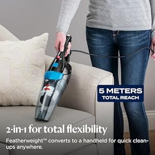 BISSELL Featherweight, 2-in-1 Bagless Vaccum Cleaner, Quickly Converts From Upright Vacuum Cleaner To Handheld Vacuum Cleaner, Powerful and Lightweight Vacuum, Multi-purpose Vacuum,Corded, 2024E