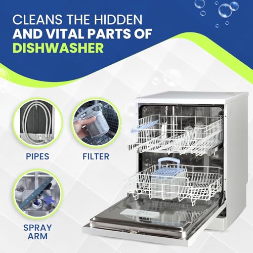 true fresh dishwasher cleaner amp deodorizer tablets 18-pack 20g each - powerful limescale amp odor removal - deep clean for sparkling dishwashers - safe effective and compatible with all models