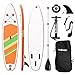 Triclicks Tavola da Paddle Surf Paddle Board (15 cm di Spessore) Pagaia, Pompa, Sacca Trasporto, Kit di Riparazione, Universale SUP all Round | Bottom Pinna| Antiscivolo Deck 10'9" (Style 6)