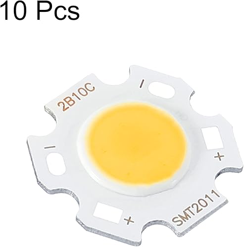 Miniatura 3 de MECCANIXITY COB - Bombillas de chip de luz LED de 0.787 in, 10 W, 260 mA, bombilla de ahorro de energía para foco, paquete de 10, blanco cálido