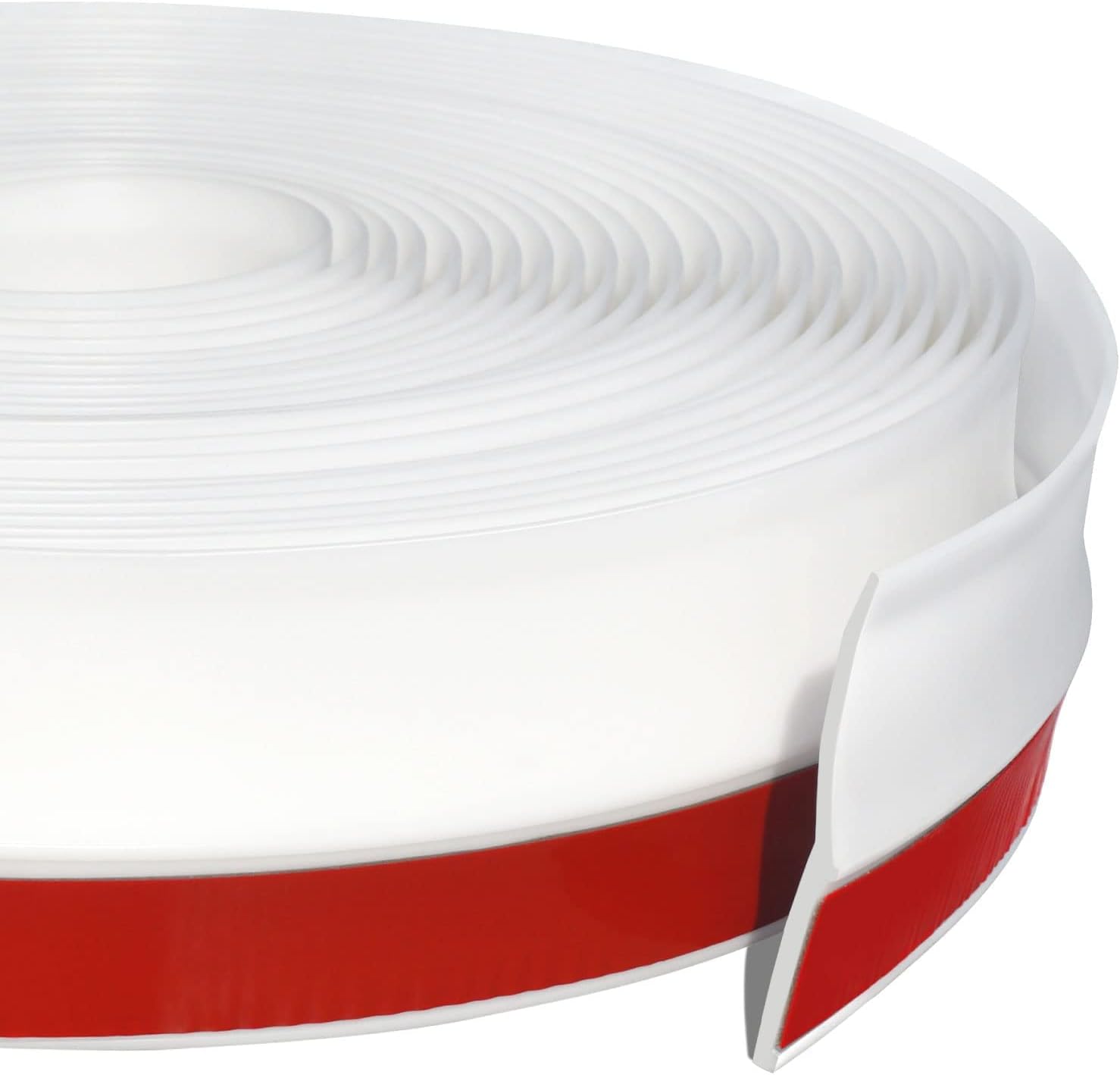 34FT White Garage Door Seal Strip Adhesive Backed Rubber Weather